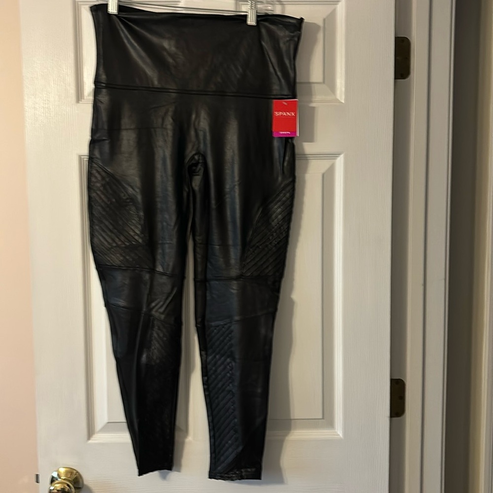 Spanx fake leather leggings 2x